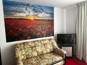 TV a/nebo společenská místnost v ubytování BUTIK Hotel 350m od plaży