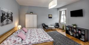 Postel nebo postele na pokoji v ubytování Penzion Popelka
