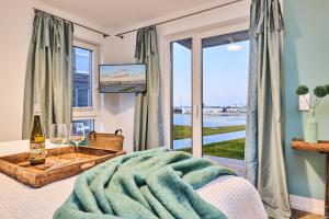 Výhled na řeku, která protéká v blízkosti apartmánu