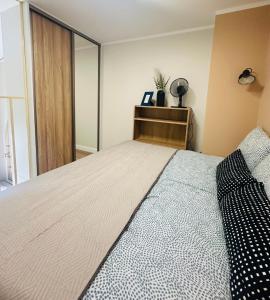 Postel nebo postele na pokoji v ubytování LOFTY NAD WARTĄ Apartament FREE PARKING