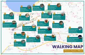 un mapa del mapa de caminatas en Best Location, Pristine, Secure, Newly Renovated, en Sayulita