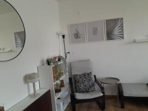 Posezení v ubytování Apartment in the heart of Myjava Town