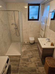 Koupelna v ubytování Apartma Vidmar