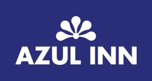 un cartello con uno zuilinn su sfondo blu di Azul Inn a Houston