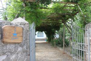 an entrance to a garden with a gate and a fence at Calanave 10 in Ventotene