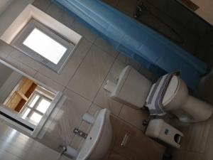 a bathroom with a toilet and a window in it at Levanta in Kastrisiánika