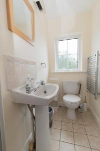 a bathroom with a sink and a toilet at Brittas Bay Holiday Park No 18 by Trident Holiday Homes in Brittas Bay +14 photos