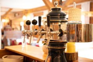a coffee maker sitting on top of a counter at Haus Rheinblick in Lahnstein