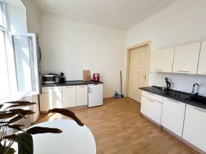 Kuchyň nebo kuchyňský kout v ubytování Arch Apartment in Třebíč