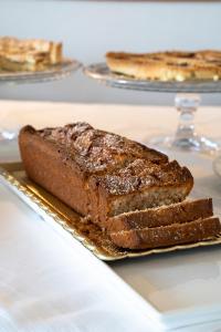 a loaf of bread sitting on a plate on a table at Park Hotel Cilento in Marina di Camerota