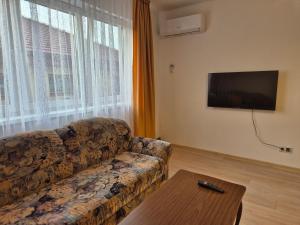 a living room with a couch and a tv at Old Town Bistrik - Free parking in Sarajevo