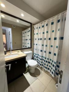 Koupelna v ubytování Departamento 2D2B con estacionamiento en pleno centro de Viña