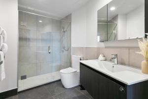 Koupelna v ubytování Urban Rest Sylvia Park Apartments