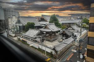 Vista generica su Kyoto o vista sulla città dall'interno dell'hotel