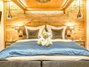 Ένα ή περισσότερα κρεβάτια σε δωμάτιο στο Enzian Comfortable holiday residence