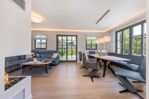 Posezení v ubytování Ferienhaus Strandkajüte