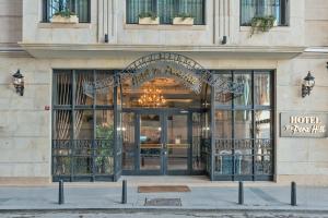 a store front of a hotel with a sign over the door at Hotel The Pera Hill in Istanbul
