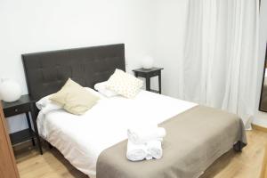 Postel nebo postele na pokoji v ubytování Apartamenticos Boggiero IV