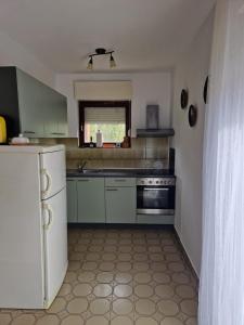 Kuchyň nebo kuchyňský kout v ubytování Apartment Laura