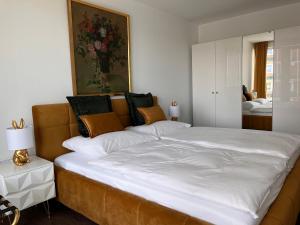 Ένα ή περισσότερα κρεβάτια σε δωμάτιο στο Luxusapartment in Bestlage