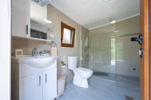 采蒂涅Stara kuca的浴室里有马桶、洗手池和淋浴。