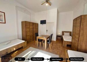 Posteľ alebo postele v izbe v ubytovaní Black Sheep Budapest Smart Rooms