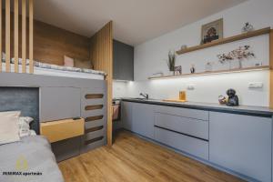 Kuchyň nebo kuchyňský kout v ubytování MINIMAX apartmán