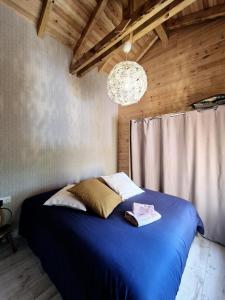 Postel nebo postele na pokoji v ubytování Le Chalet Cocon et Jacuzzi