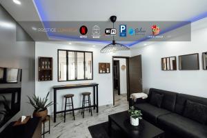 Posezení v ubytování Prestige Lumineux Jacuzzi Parking privé