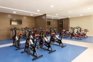 Fitness centrum a/nebo fitness zařízení v ubytování Apart-hotel Resort Taguatinga, Brasília