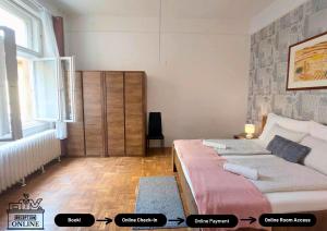Posteľ alebo postele v izbe v ubytovaní Black Sheep Budapest Smart Rooms