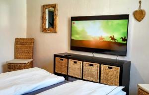 TV a/nebo společenská místnost v ubytování HIRSCH Apartment Waldhörnchen - zentral - ruhig