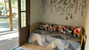 Giường trong phòng chung tại Hotel Fazenda SERRA NEGRA - Terra Ronca
