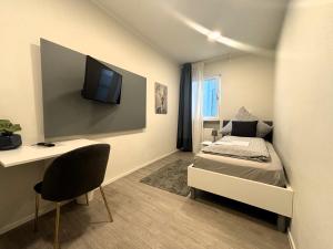 Ein Bett oder Betten in einem Zimmer der Unterkunft Simplex Stays Hotel Quartier 8