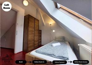 Posteľ alebo postele v izbe v ubytovaní Black Sheep Budapest Smart Rooms
