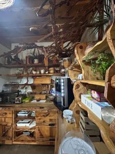 Kuchyňa alebo kuchynka v ubytovaní Rustic Lodge Plitvice