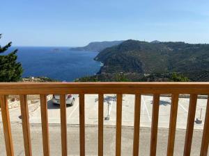 a view of the ocean from a balcony at Aelia Studio Alonissos in Alonnisos