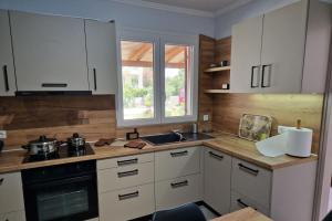 Kuchyň nebo kuchyňský kout v ubytování Aggelikis house