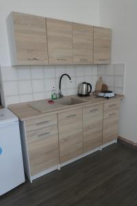 Kuchyň nebo kuchyňský kout v ubytování apartmán na náměstí
