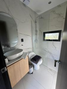 Koupelna v ubytování Modular Moderna