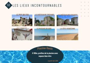 a collage of pictures of sights and buildings at Entre terre et mer in Les Essarts