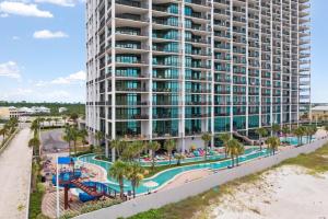 an aerial view of the pool at the resort at The Oasis at Orange Beach 609 (Phoenix West II) in Orange Beach