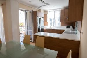 Kuchyň nebo kuchyňský kout v ubytování Puskin Hills Apartment