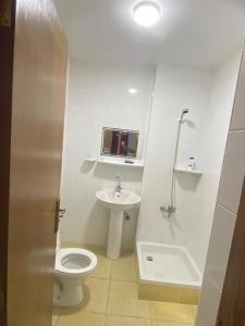 a bathroom with a toilet and a sink at Palemera in Ain Sokhna +6 photos
