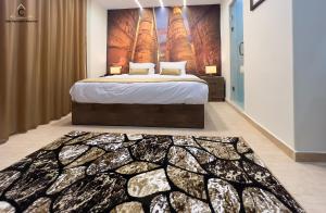 Postel nebo postele na pokoji v ubytování Moon Pyramids Inn