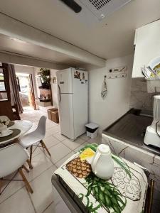 Køkken eller tekøkken på Loft Menor Aconchegante com Ar-Condicionado