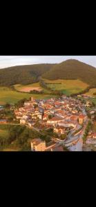 an aerial view of a small town in a city at La Casa di Rita in Fogliano