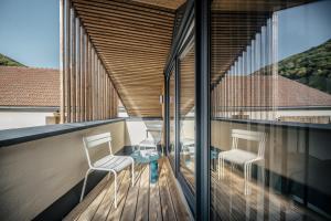 Balkón nebo terasa v ubytování Riedenblick Apartments