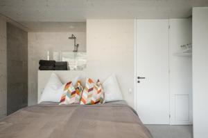 Postel nebo postele na pokoji v ubytování Riedenblick Apartments