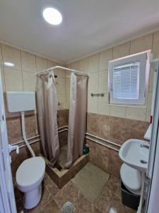 Koupelna v ubytování Apartmani Nataly